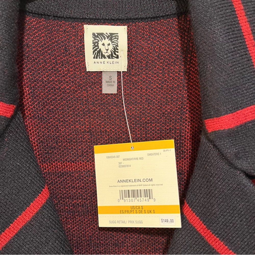 Anne Klein Sweater Jacket. Open Front. Size Small. NWT. - Picture 6 of 6